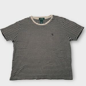 Ralph Lauren Black and White Striped Tee